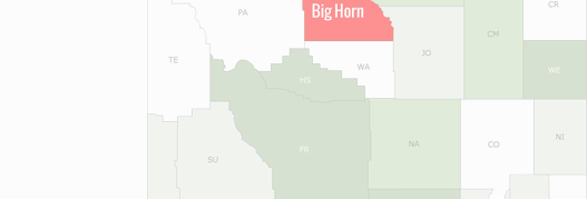 Big Horn County Map