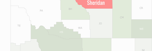 Sheridan County Map