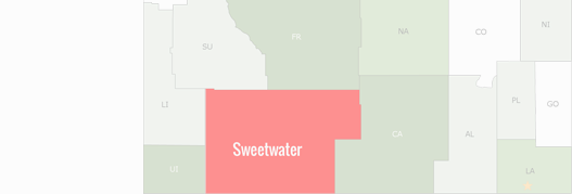 Sweetwater County Map